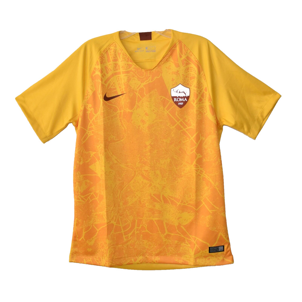 A4 NIKE Orange/Yellow AS Roma 2018/19 Third Soccer Team Youth Jersey Size M $75